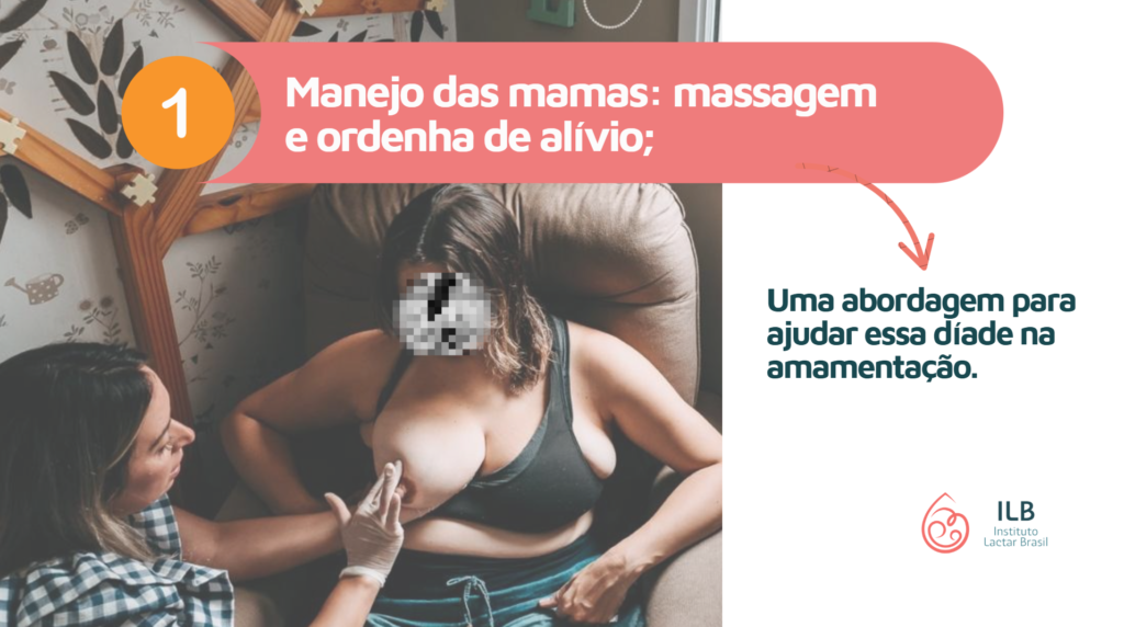 Massagem e ordenha de alivio