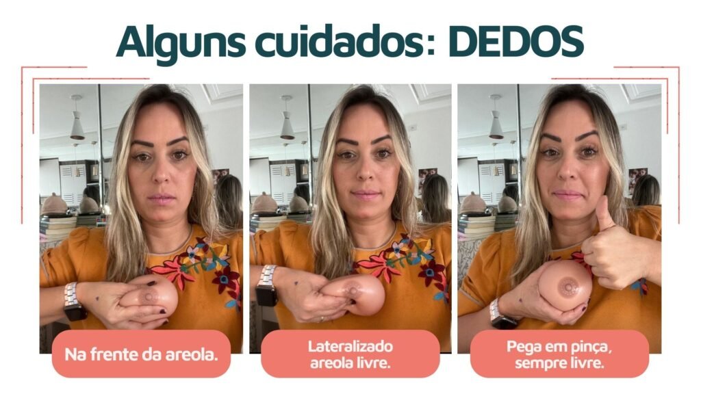 Teste de pinça amamentação
